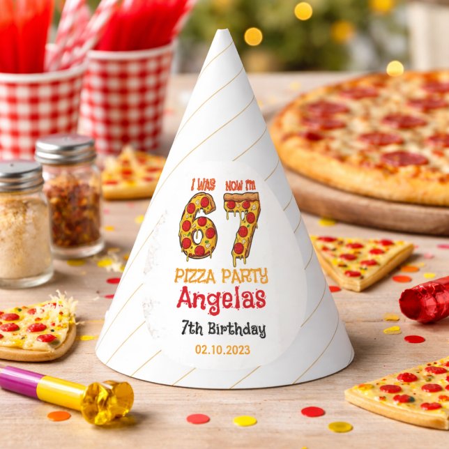 Modern Slice Slice Boy Six Seven Birthday Party Hat (Modern Slice Slice Boy Six Seven Birthday Party Hat)