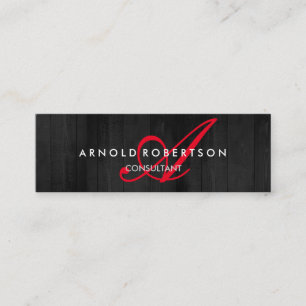 Modern Slim Monogram Trendy Floor Grey Plain Mini Business Card