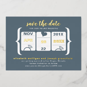 Modern Slot Machine Wedding Save the Date