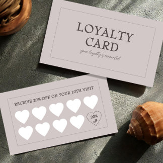 Modern Small Business Customer Stamp Reward Loyalty Card