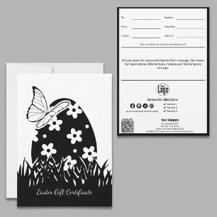 Modern Small Business Easter Gift Certificate