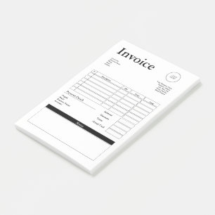 Modern Small Business Invoice Sales Receipt Post-it Notes