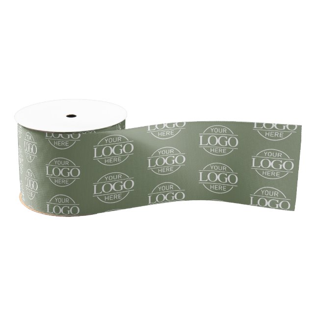 Modern Small Business Logo Promotional Branded Grosgrain Ribbon (Spool)