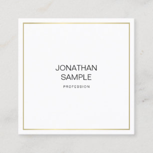 Modern Smart Design Professional Elegant Gold Look Square Business Card