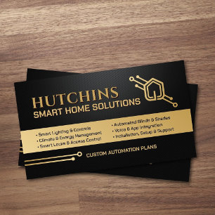 Modern Smart Home Automation Specialist Business Card