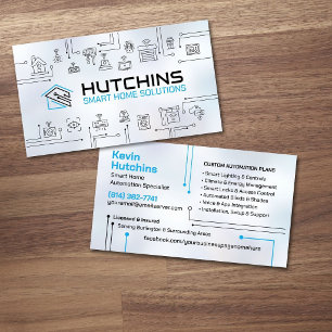 Modern Smart Home Automation Technology Business Card
