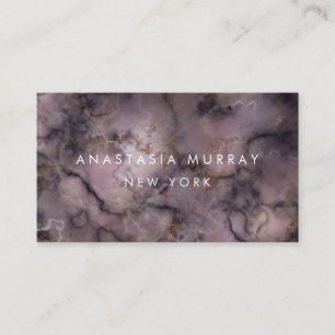Modern Smoky Black White Marble Minimalist Luxury Business Card