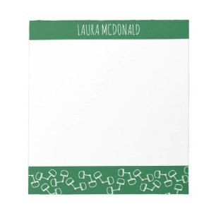 Modern Snaffle Bit Horse Notepad - Hunter