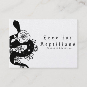 Modern Snake Reptiles Pet Shop Business Card