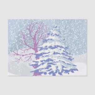 Modern Snow Christmas Tree CHANGE COLOR Tissue Paper