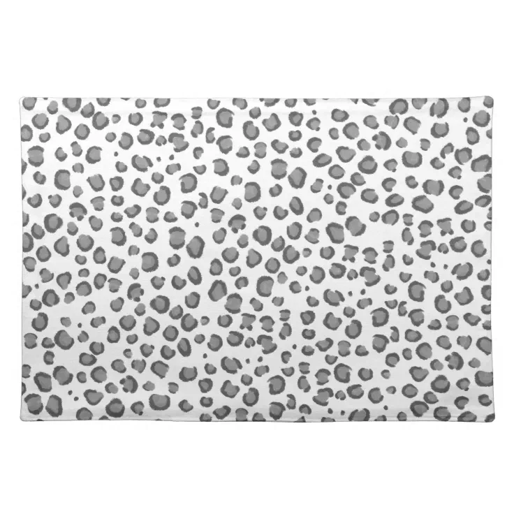 Modern Snow Leopard Pattern Animal Print Placemat Zazzle