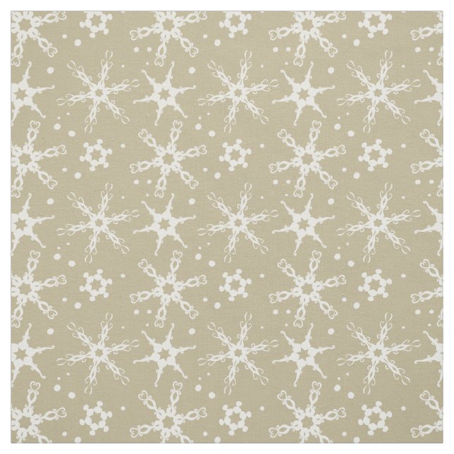 Modern Snowflake All-over Pattern Fabric (Swatch)