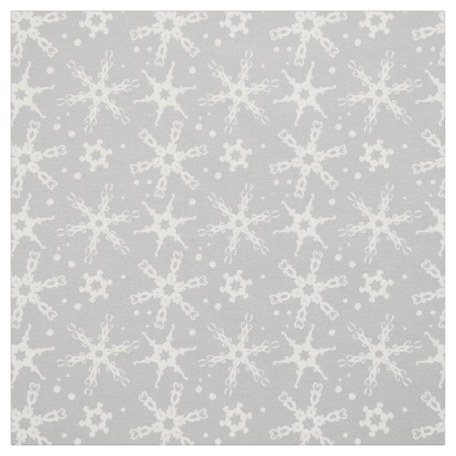 Modern Snowflake All-over Pattern Fabric (Swatch)