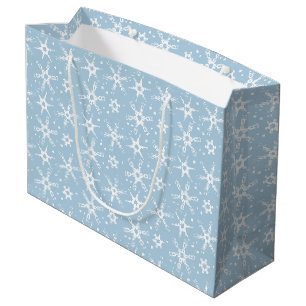Modern Snowflake All-over Pattern Gift Bag