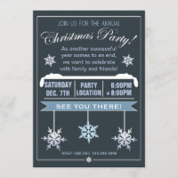 Modern Snowflake Annual Christmas Party Invitation