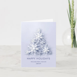 Modern Snowflake Christmas Corporate Greeting Holiday Card