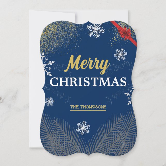 Modern snowflake gold glitter christmas (Front)