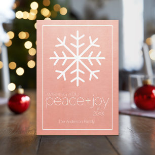 Modern Snowflake Happy New Year - Non-photo Holiday Card