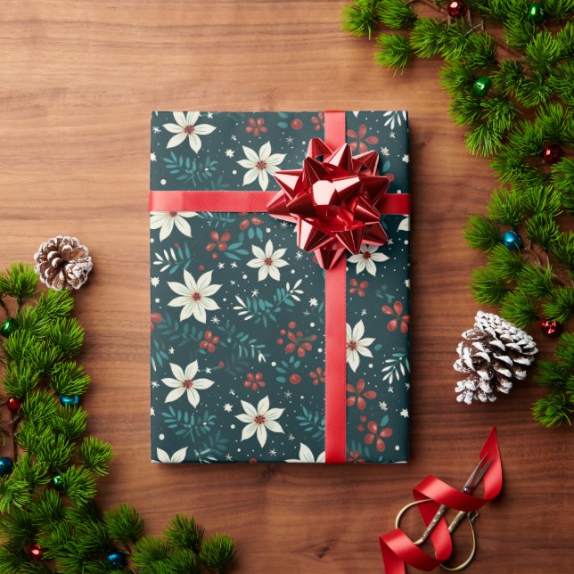 Modern Snowflake Holiday Gift Wrap Paper (Holiday Gift)