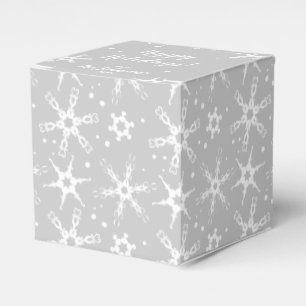 Modern Snowflake Personalised Favour Gift Box