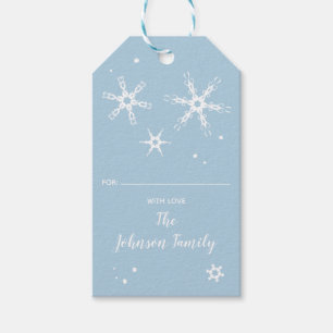 Modern Snowflake Personalised Gift Tag