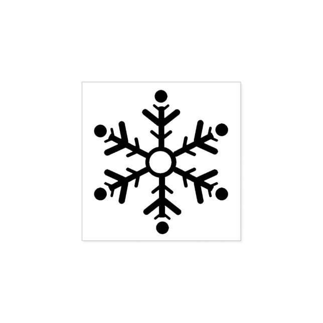 Modern Snowflake Rubber Stamp (Imprint)
