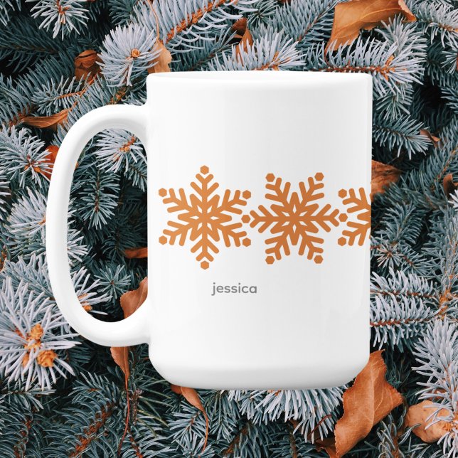 Modern Snowflakes Christmas Coffee Mug (Creator Uploaded)