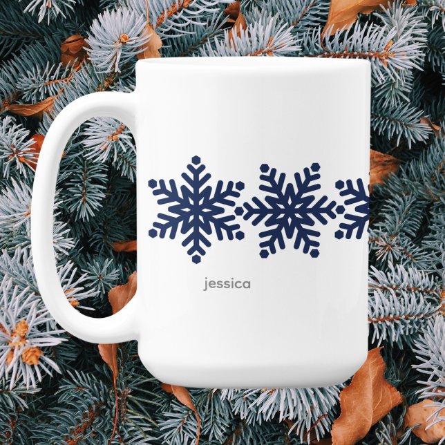 Modern Snowflakes Christmas Coffee Mug (Creator Uploaded)