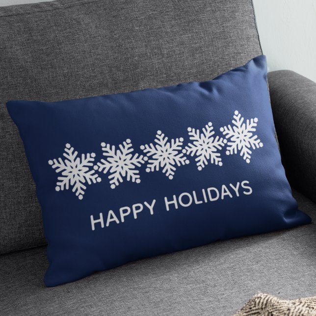 Modern Snowflakes Christmas Lumbar Cushion (Creator Uploaded)