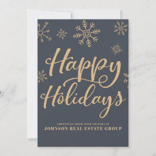 Modern Snowflakes Holiday Greetings Card