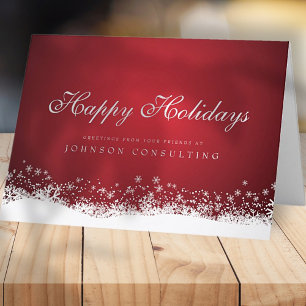 Modern Snowflakes Holiday Greetings Card