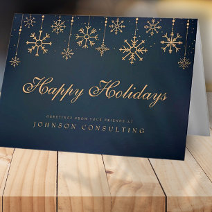 Modern Snowflakes Holiday Greetings Card
