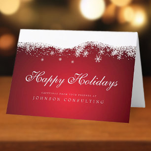 Modern Snowflakes   Holiday Greetings Card