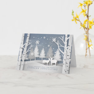 Modern Snowflakes Holiday Greetings Card