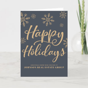 Modern Snowflakes Holiday Greetings Card