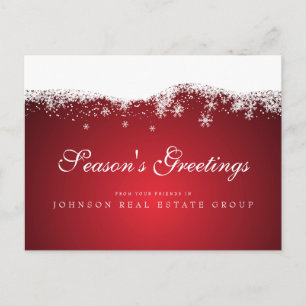 Modern Snowflakes   Holiday Season's Greetings Postcard