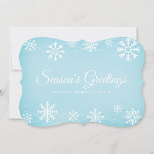 Modern Snowflakes   Medical Season's Greetings Holiday Card
