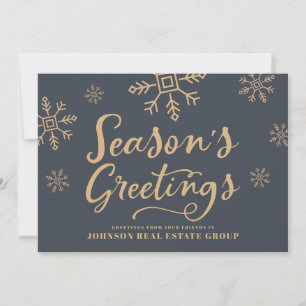 Modern Snowflakes   Season's Greetings Holiday Card