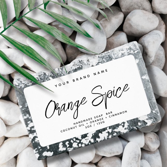 Modern soap simple elegant cosmetics  rectangular sticker (Creator Uploaded)