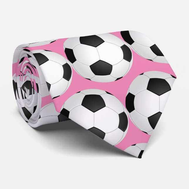 modern soccer ball pattern for her tie (Rolled)