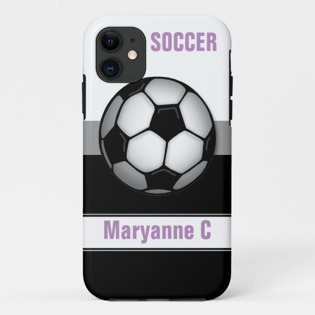 Modern Soccer Ball purple custom iPhone 5 Case (Back)