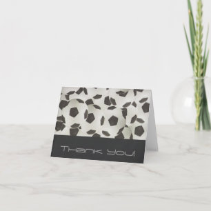 Modern Soccer Balls Thank You Card