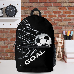 Modern Soccer Football Ball Goal Printed Backpack