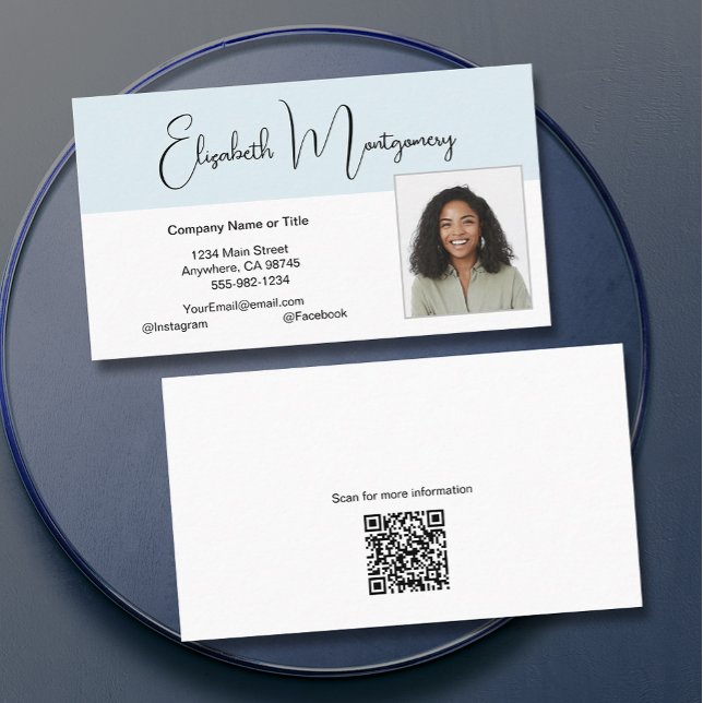 Modern Social Media Photo Business Card (Creator Uploaded)