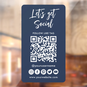 Modern Social Media QR Code Connect With Us