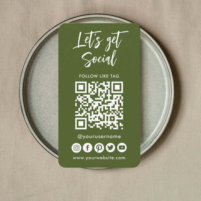 Modern Social Media QR Code Connect With Us Business Card (Creator Uploaded)