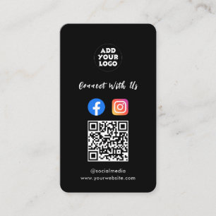 Modern Social Media QR Code Instagram Facebook Business Card