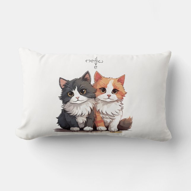 Modern Soft Art Throw Pillow (Front)