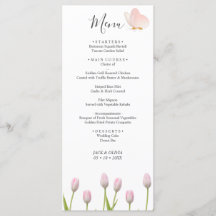 Modern soft pink floral & butterfly Summer Wedding