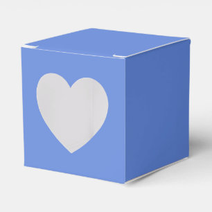 Modern Solid Blue Simple Chic Elegant Favour Box